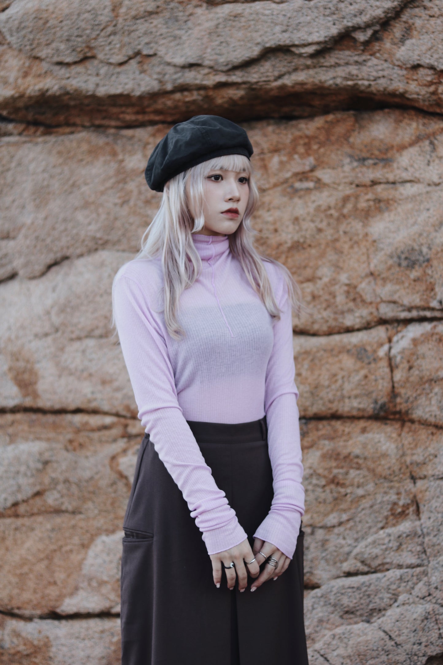 Daily Wool Top (Purple)