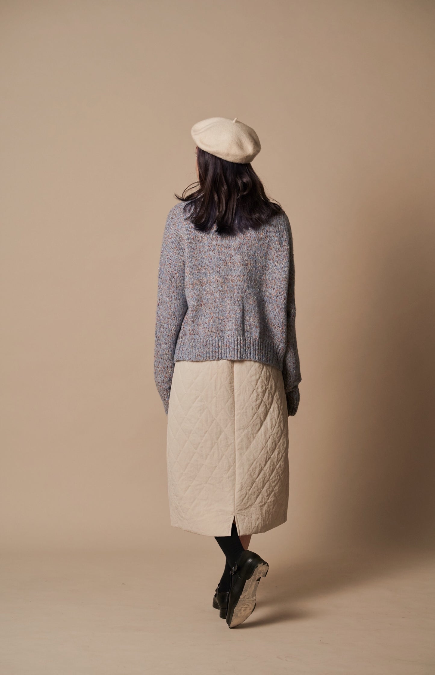 W Beret (Black/White/Brown/Grey)
