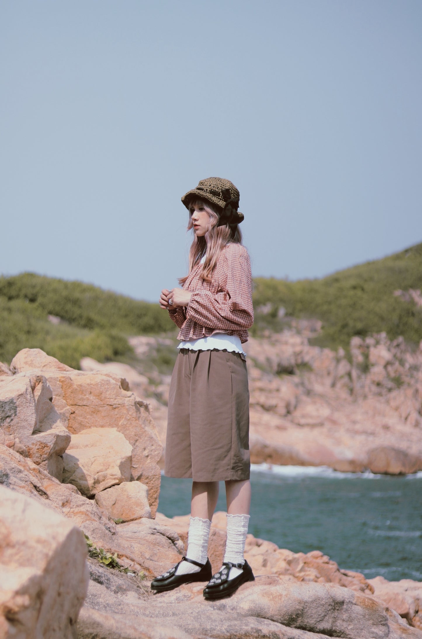 Straw Hat (Blue/Green)