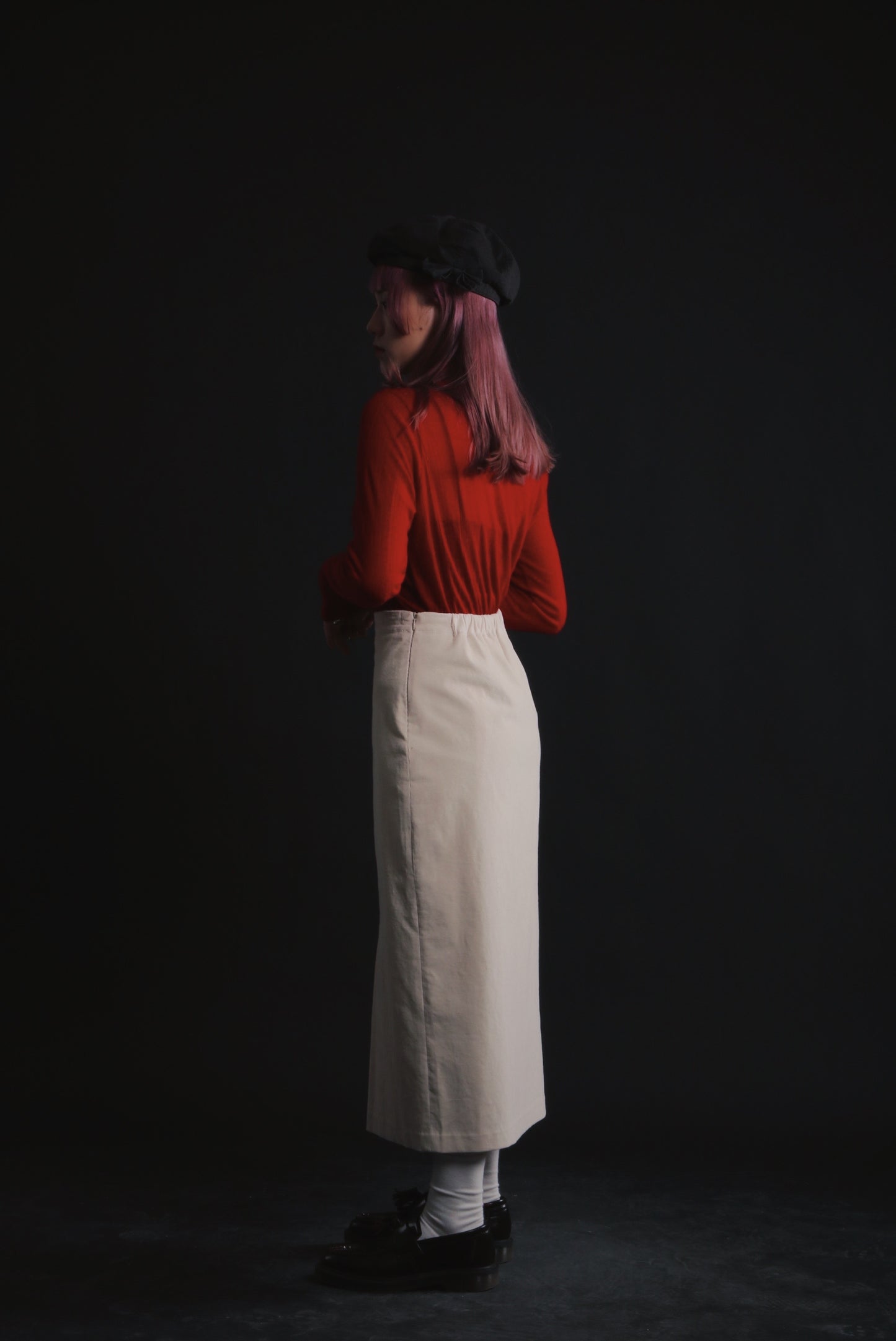 Corduroy Skirt (Cream)
