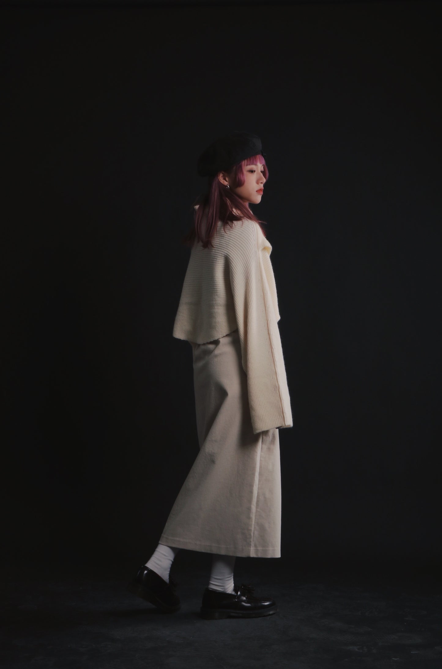 Corduroy Skirt (Cream)