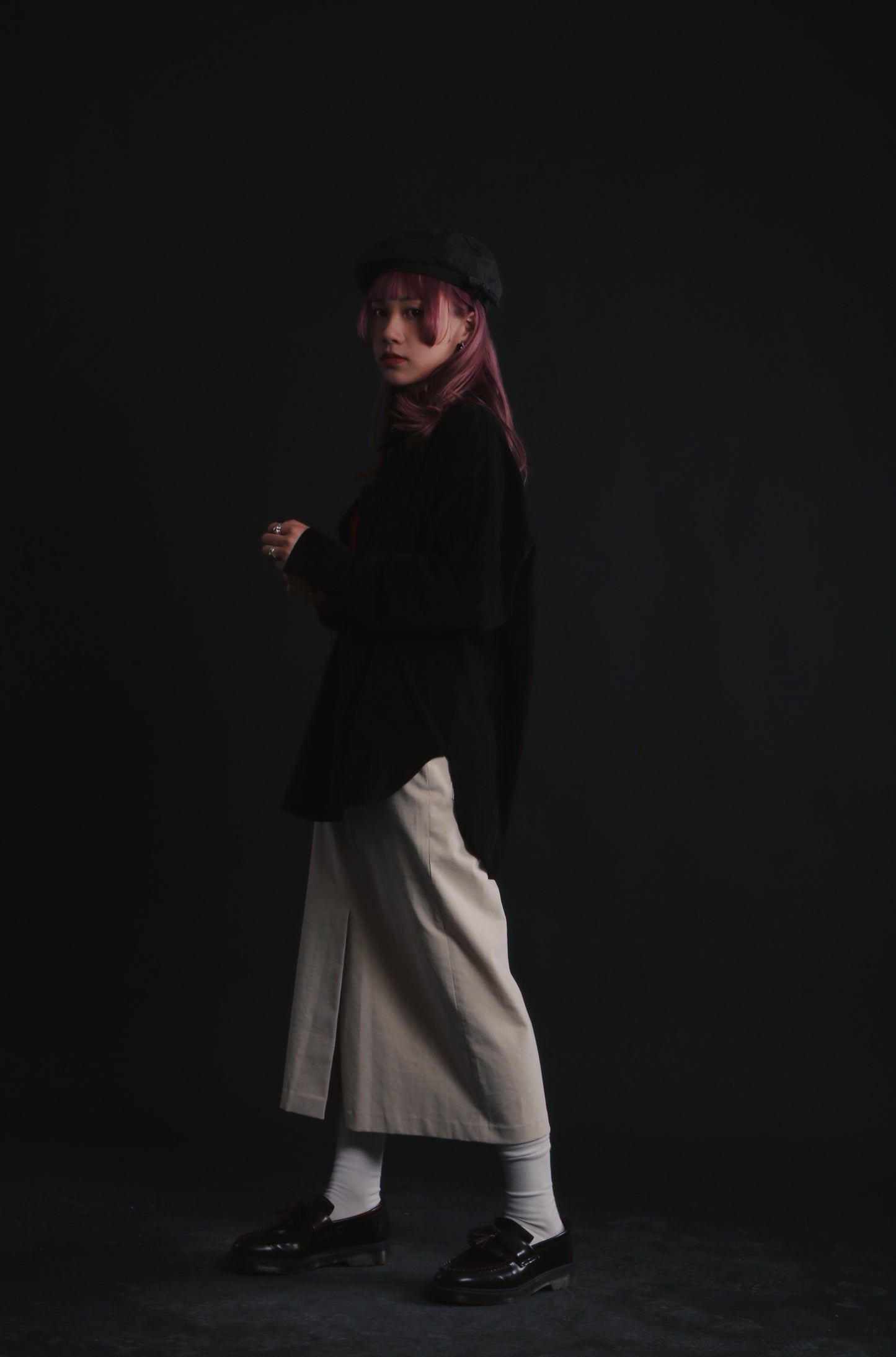 Corduroy Skirt (Cream)