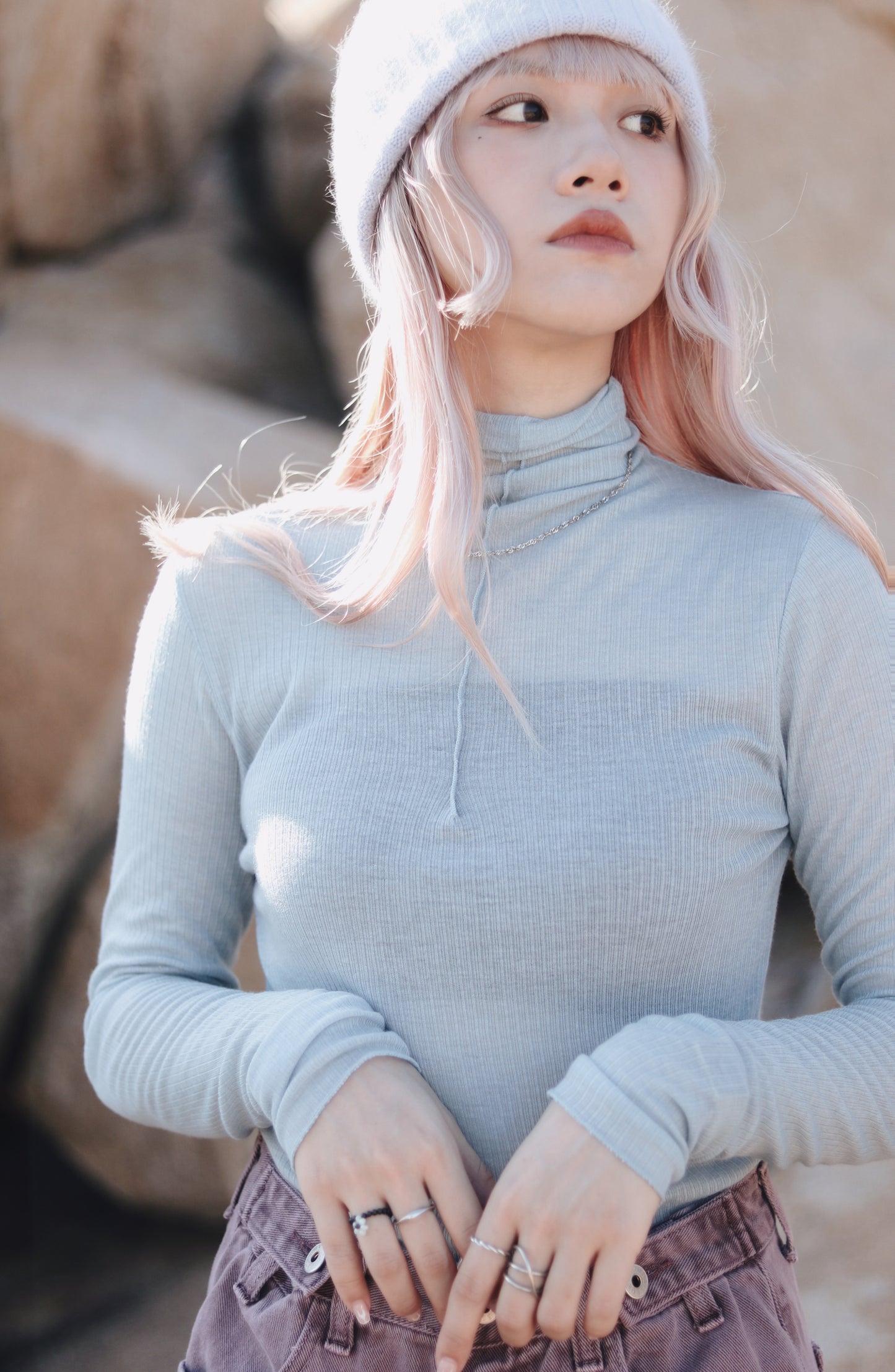 Daily Wool Top (Blue)