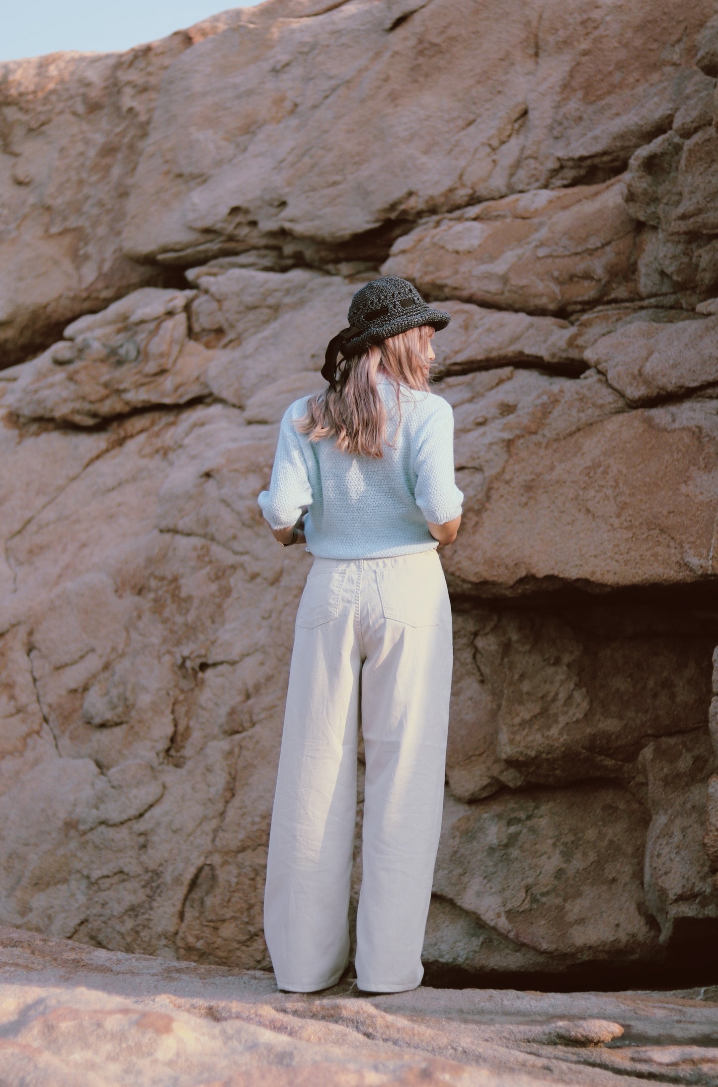 Straw Hat (Blue/Green)