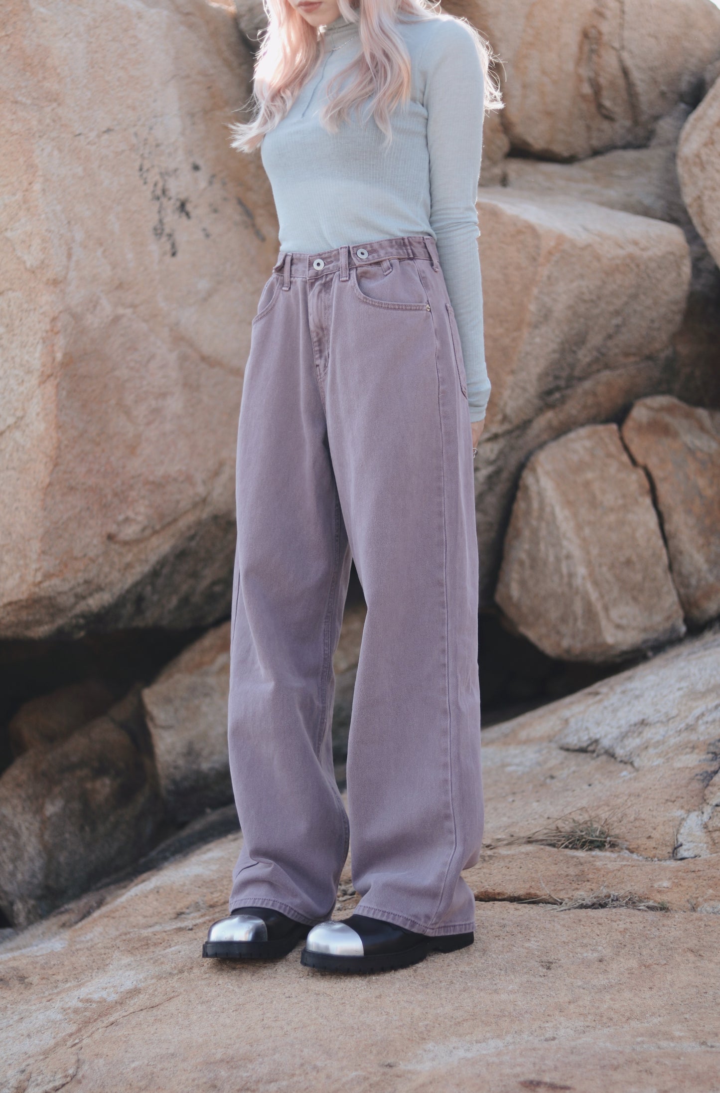 straight Jeans (Purple)