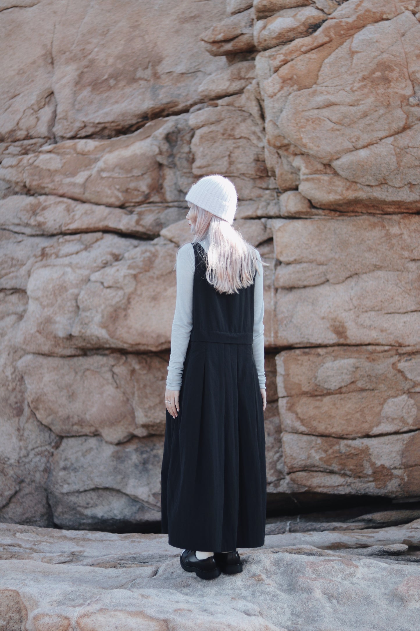 Doll Pleated Dress (Black)