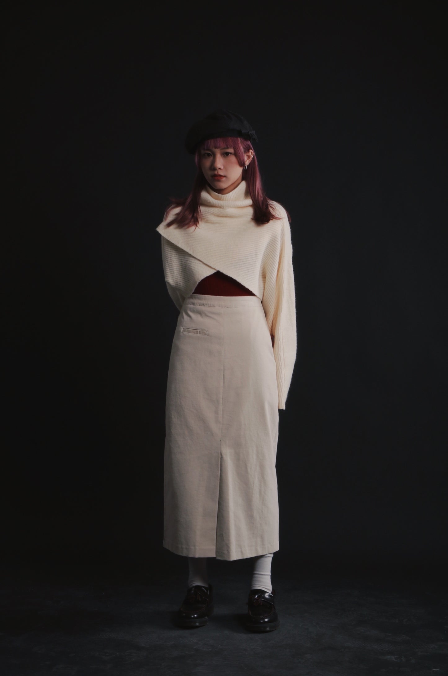 Corduroy Skirt (Cream)