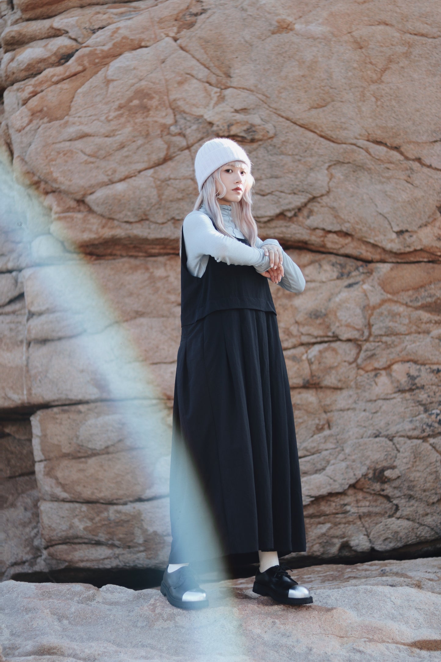 Doll Pleated Dress (Black)