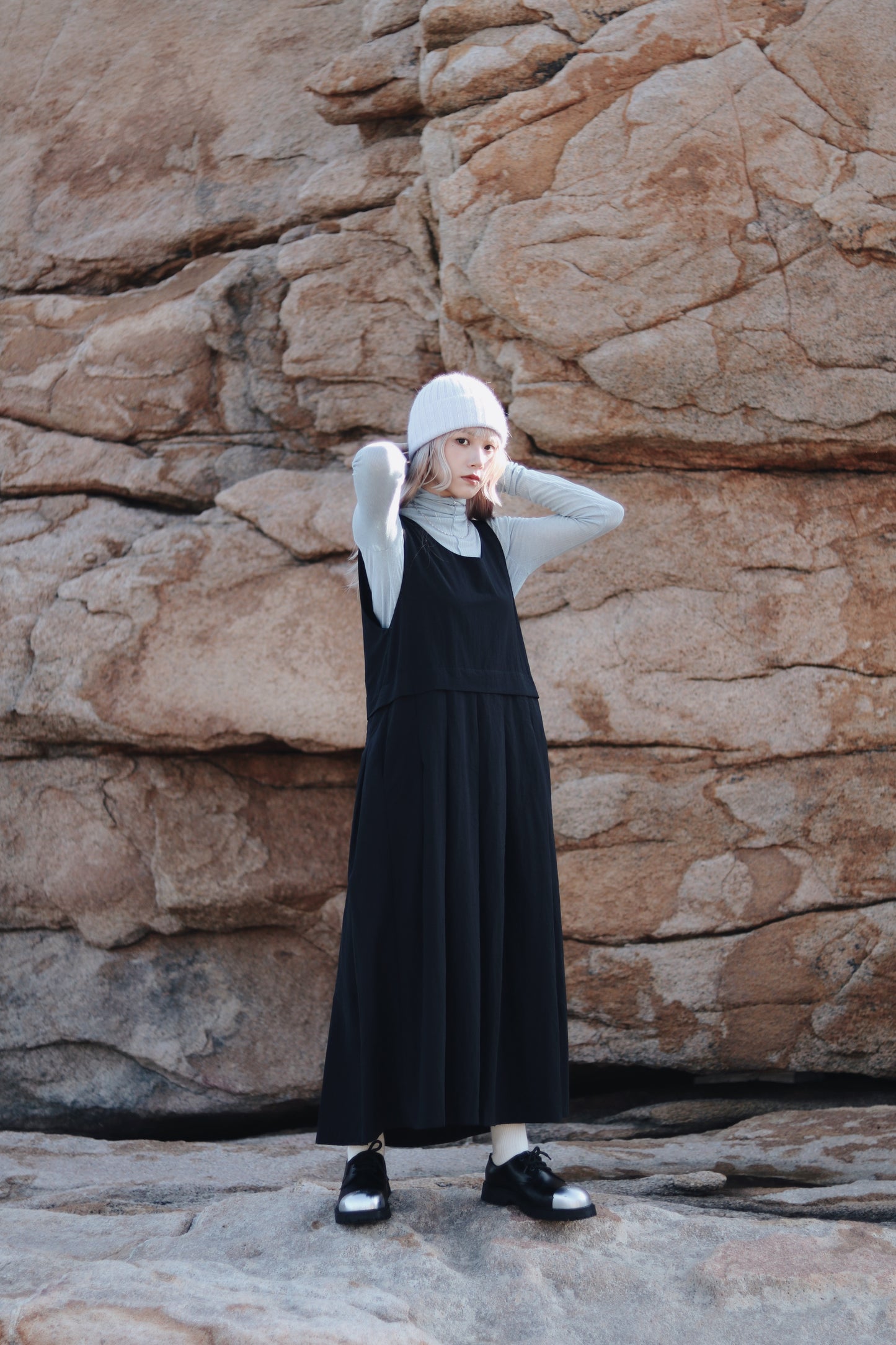 Doll Pleated Dress (Black)