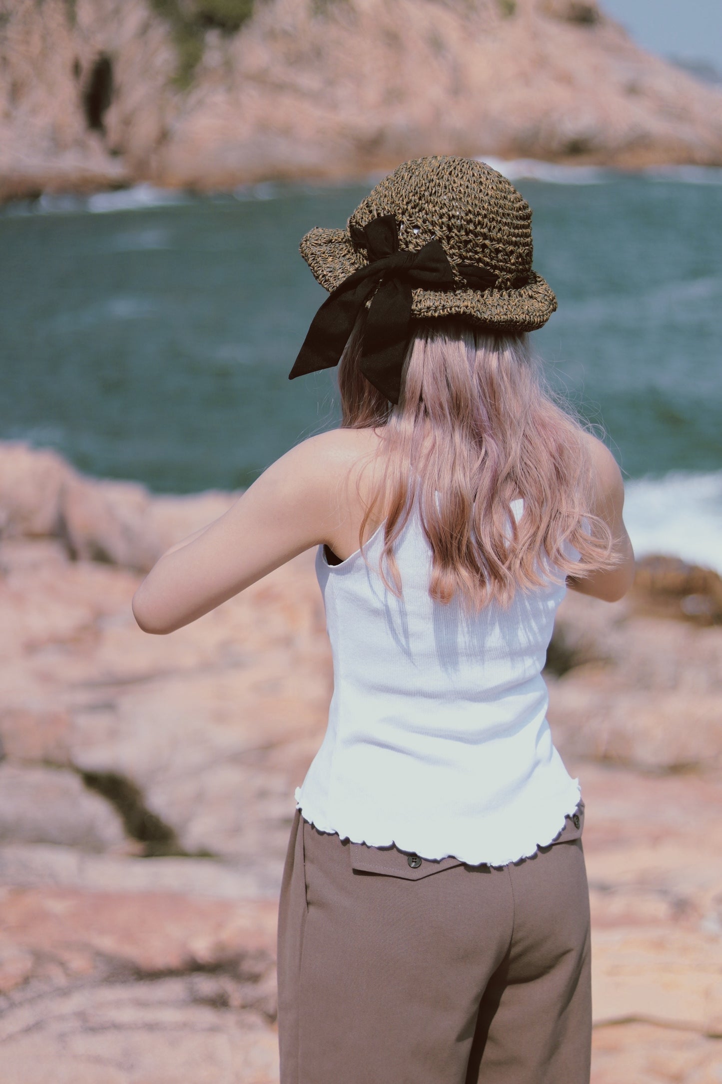 Straw Hat (Blue/Green)