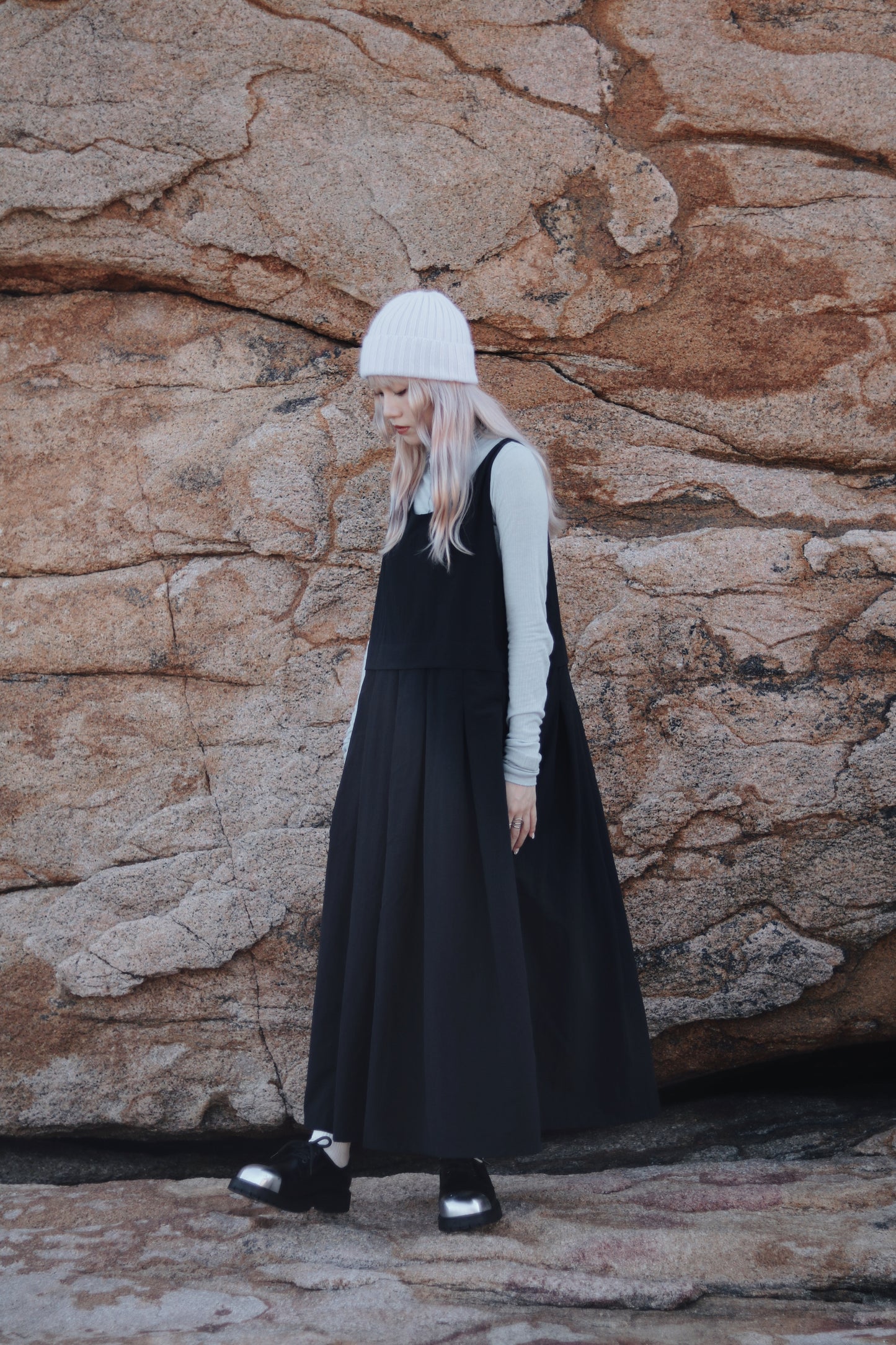 Doll Pleated Dress (Black)