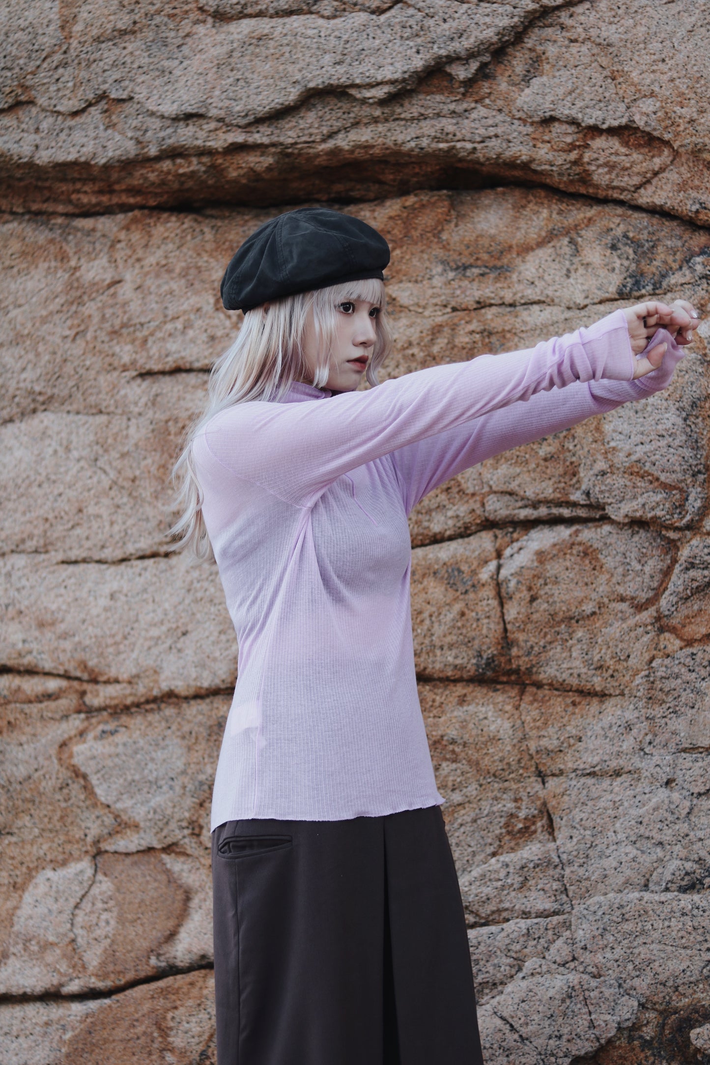 Daily Wool Top (Purple)