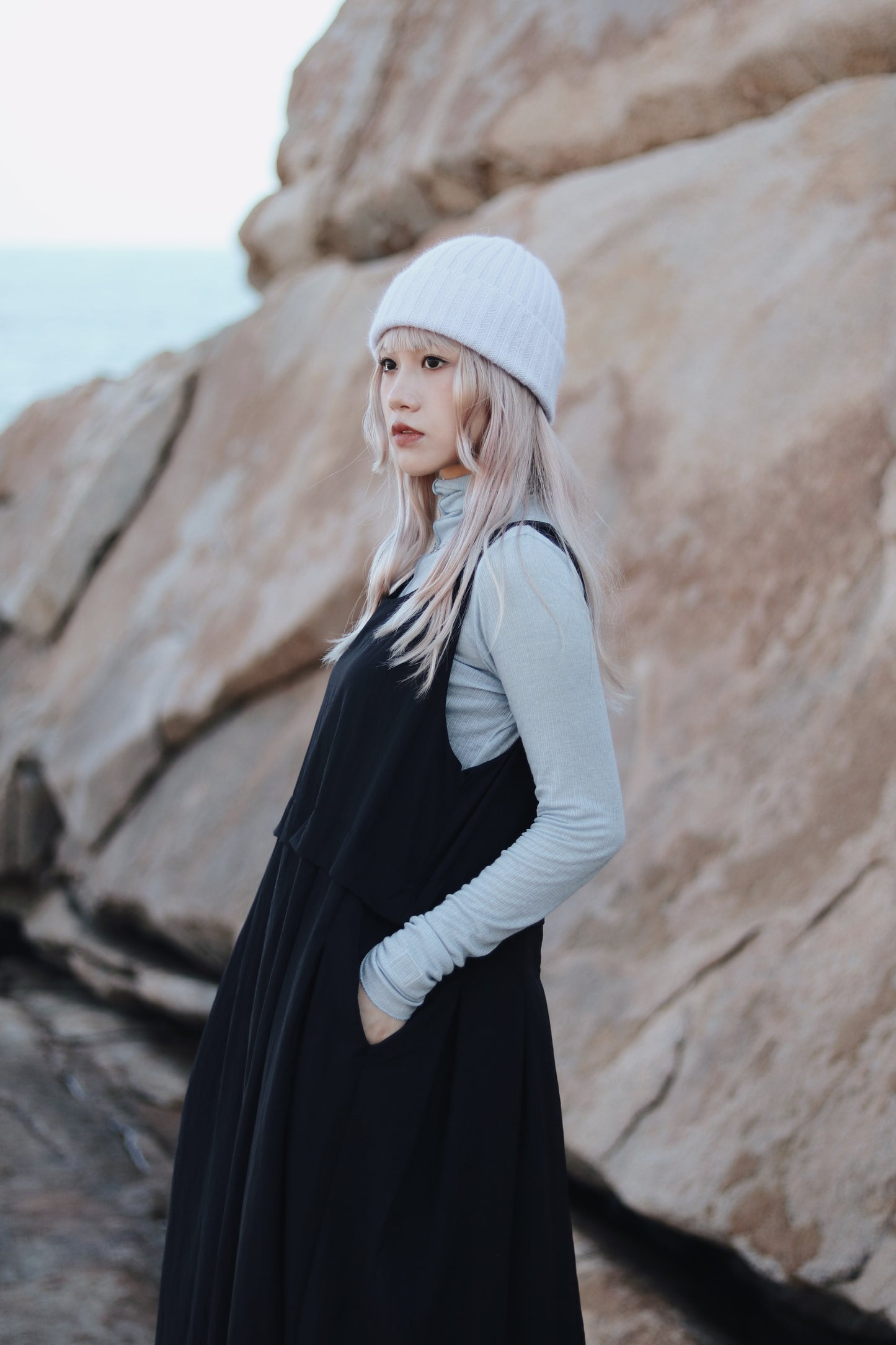 Doll Pleated Dress (Black)