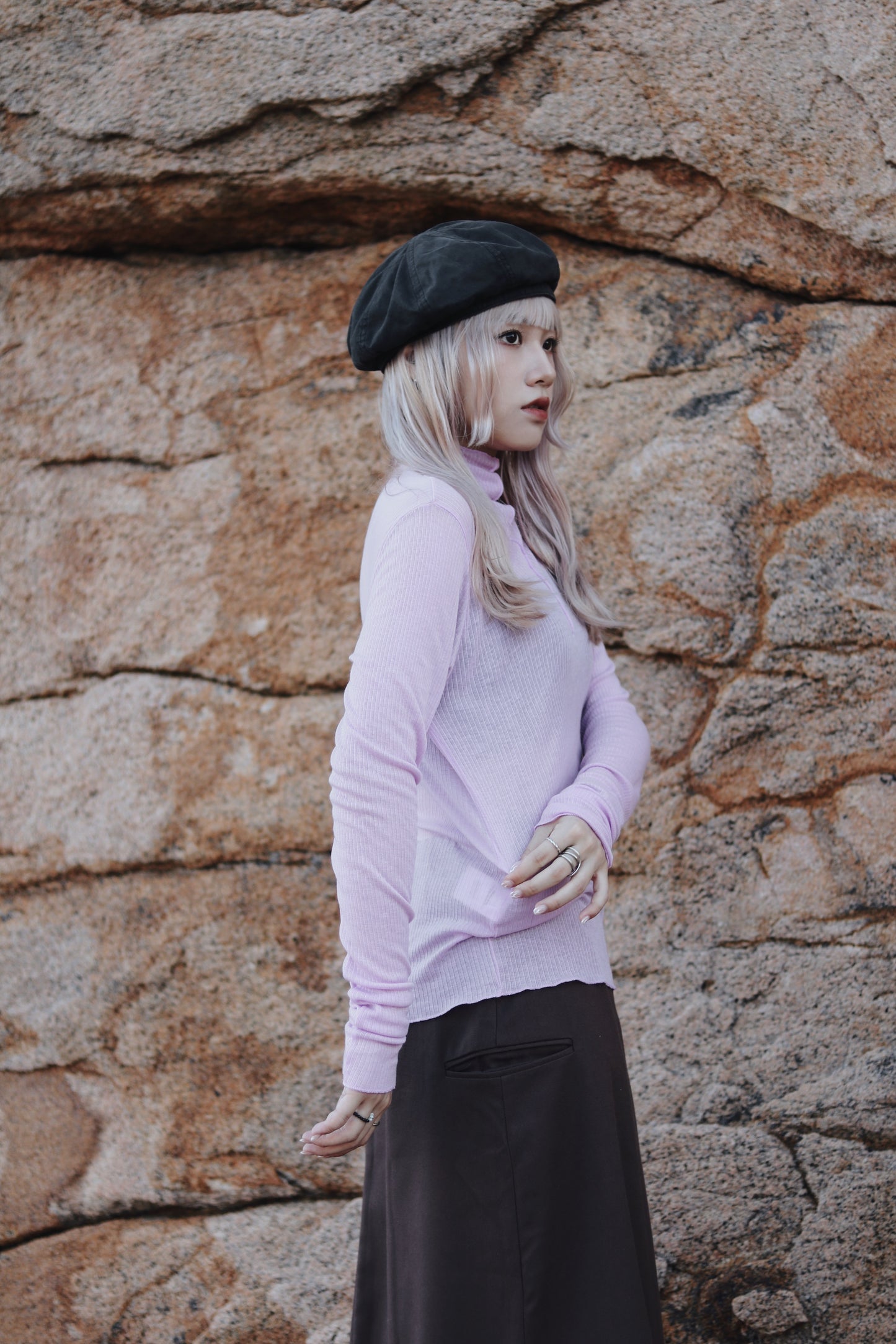 Daily Wool Top (Purple)