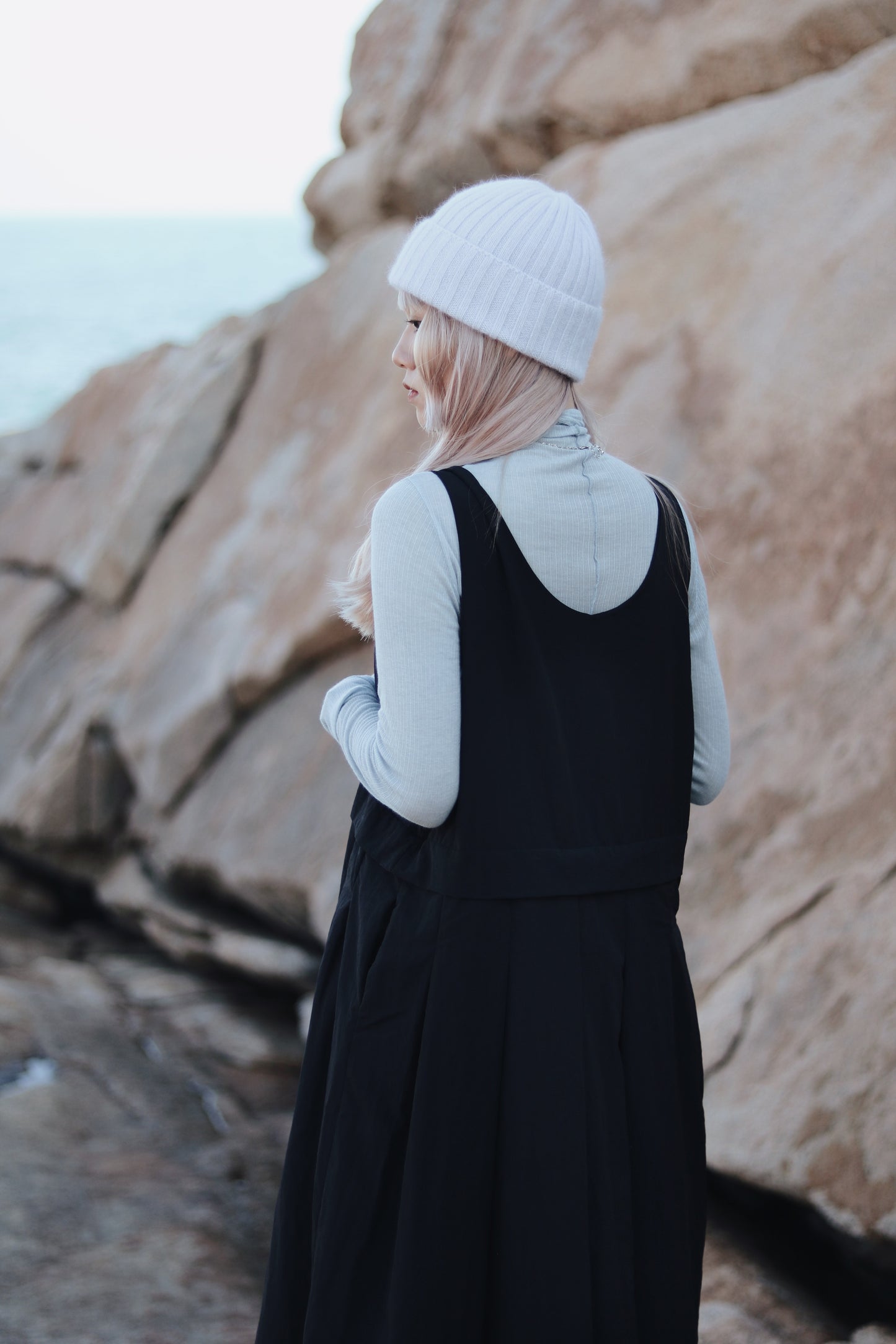 Doll Pleated Dress (Black)