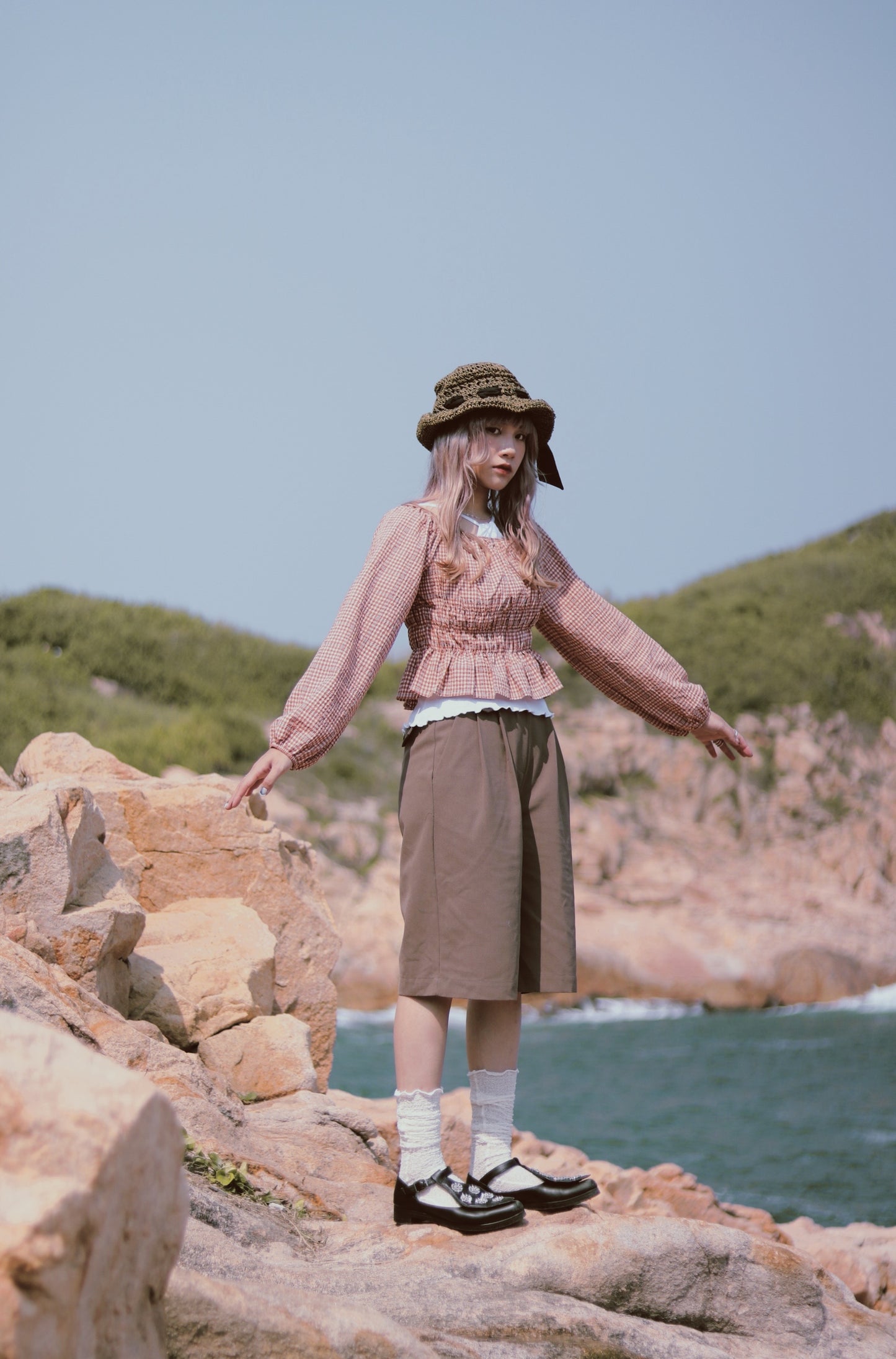 Straw Hat (Blue/Green)