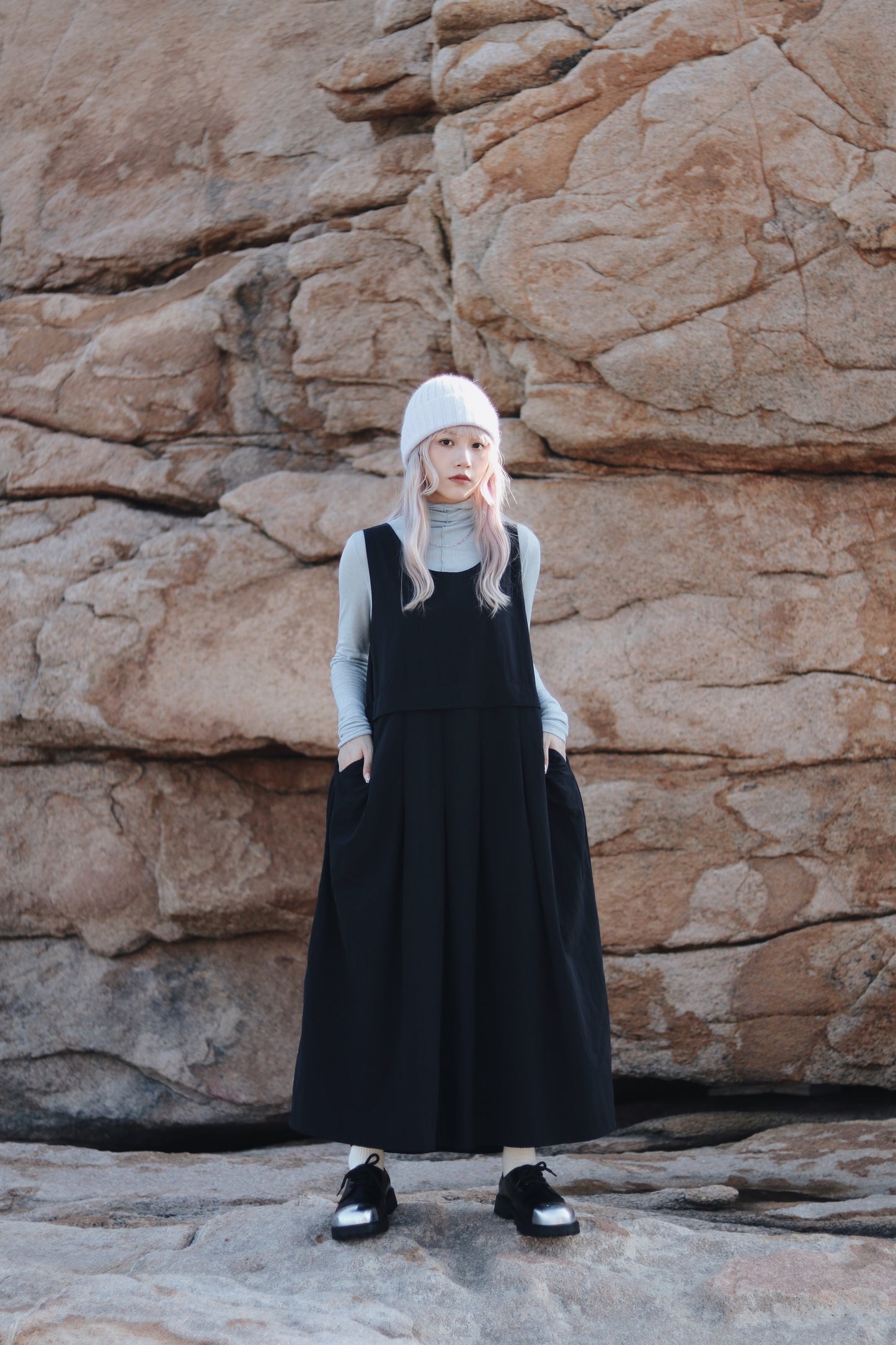 Doll Pleated Dress (Black)