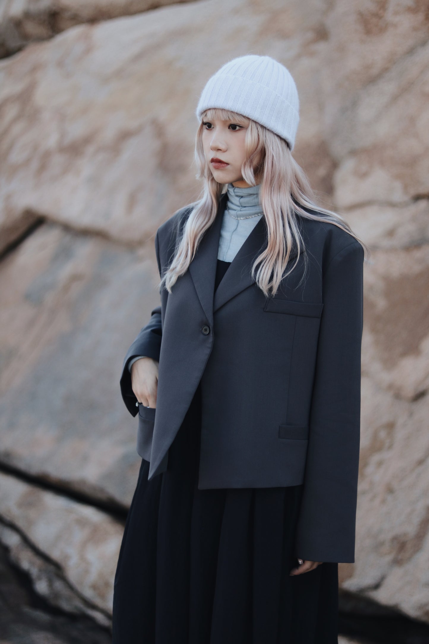 Daily Wool Top (Blue)