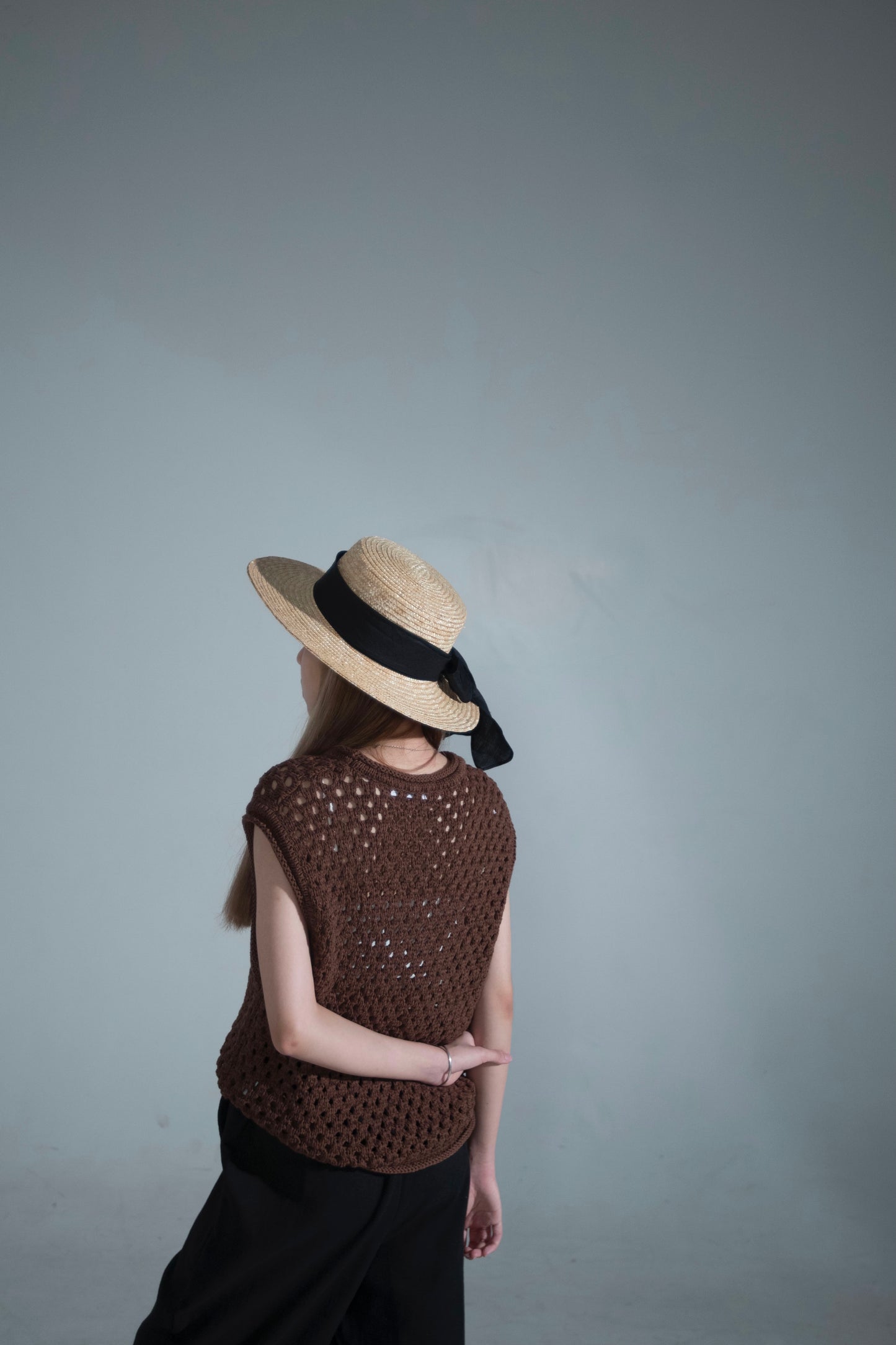 格仔餅背心 (Brown)