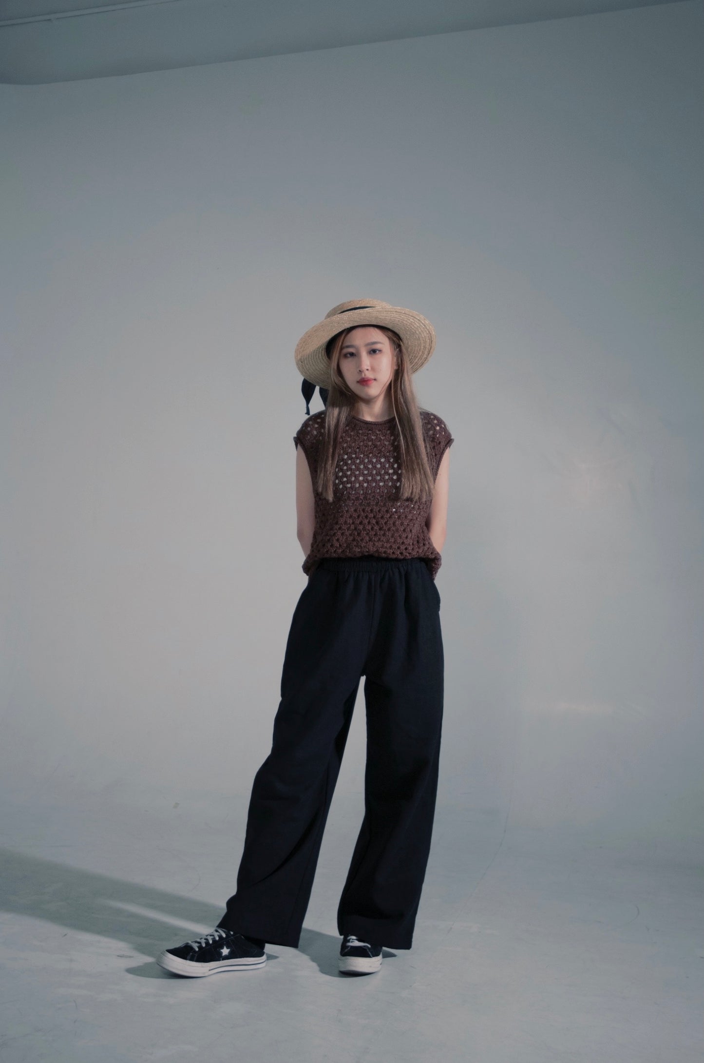 格仔餅背心 (Brown)