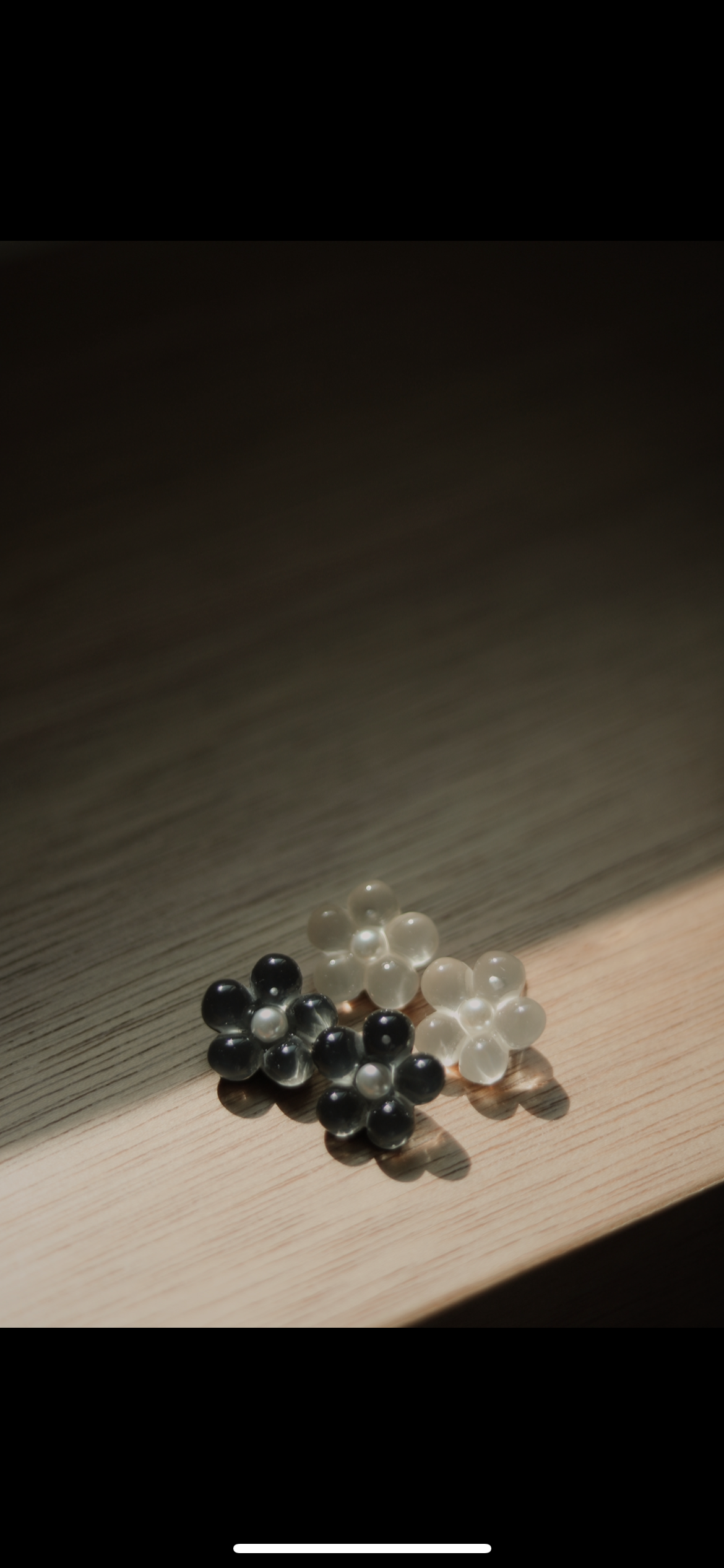 Bring Bring Flower Earrings (Black)